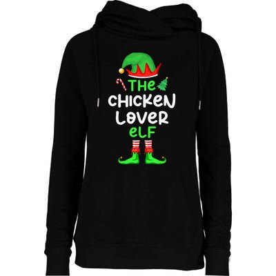 I'm The Chicken Lover Elf Xmas Matching Pajama  Womens Funnel Neck Pullover Hood