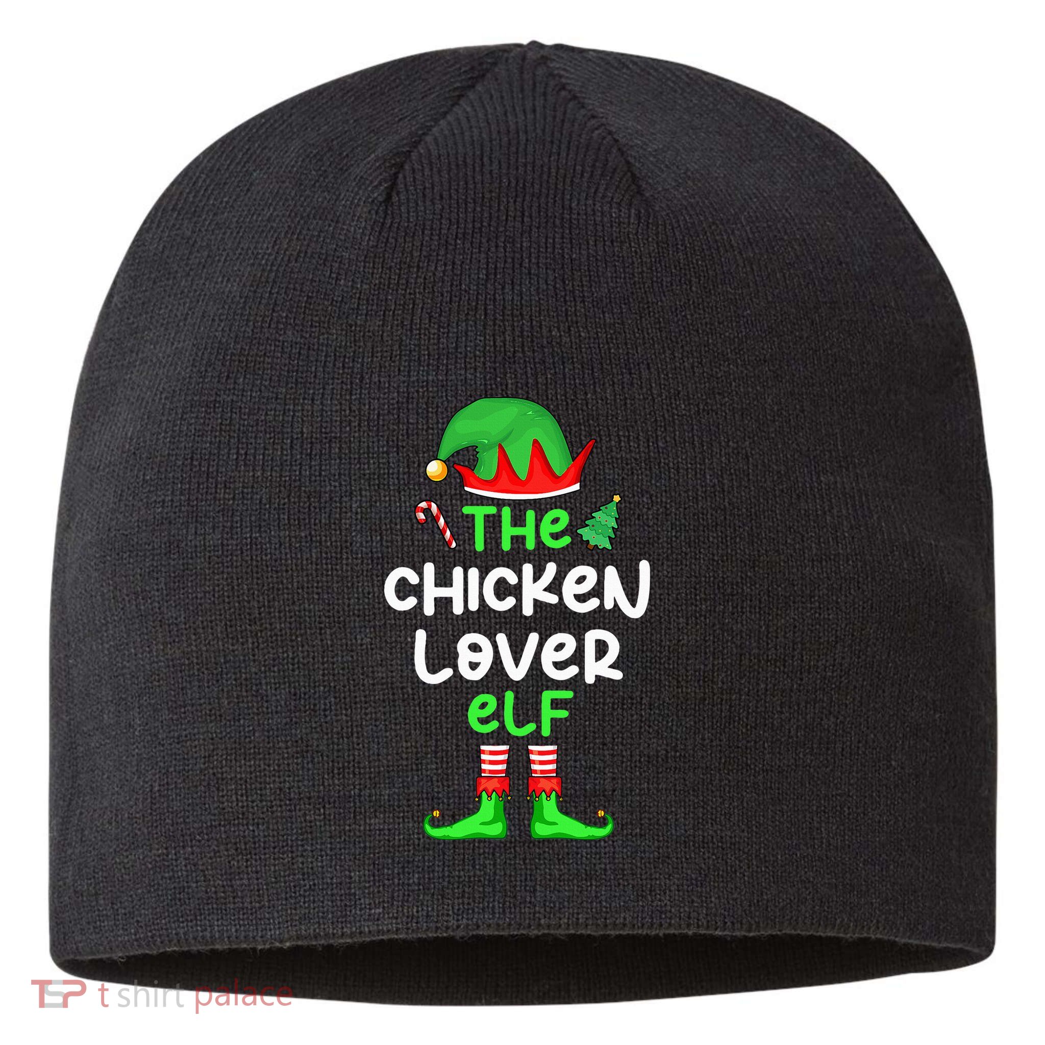 I'm The Chicken Lover Elf Xmas Matching Pajama  Sustainable Beanie