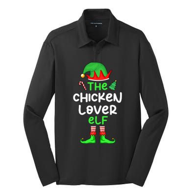 I'm The Chicken Lover Elf Xmas Matching Pajama  Silk Touch Performance Long Sleeve Polo