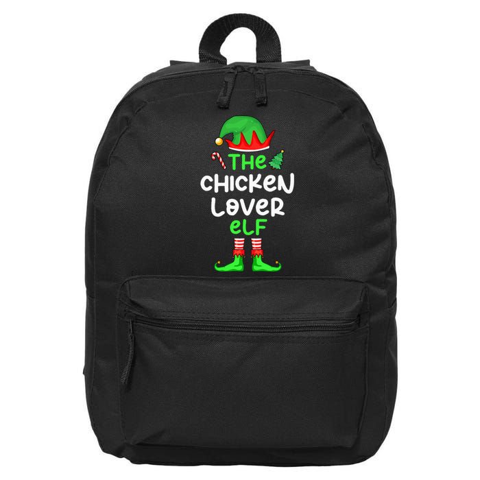 I'm The Chicken Lover Elf Xmas Matching Pajama  16 in Basic Backpack