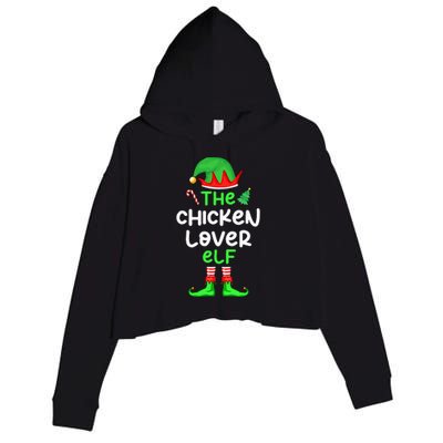 I'm The Chicken Lover Elf Xmas Matching Pajama  Crop Fleece Hoodie