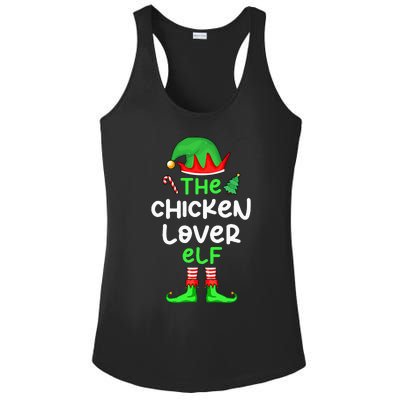 I'm The Chicken Lover Elf Xmas Matching Pajama  Ladies PosiCharge Competitor Racerback Tank