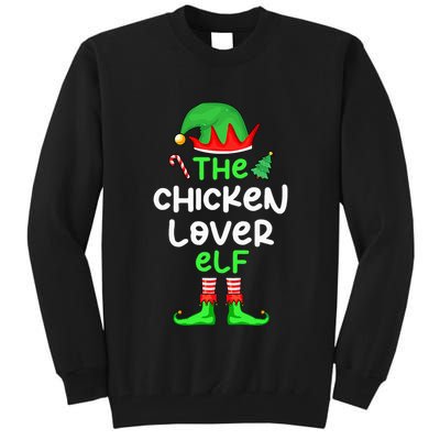 I'm The Chicken Lover Elf Xmas Matching Pajama  Tall Sweatshirt