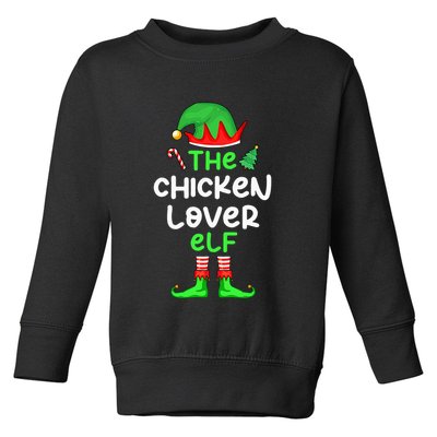 I'm The Chicken Lover Elf Xmas Matching Pajama  Toddler Sweatshirt