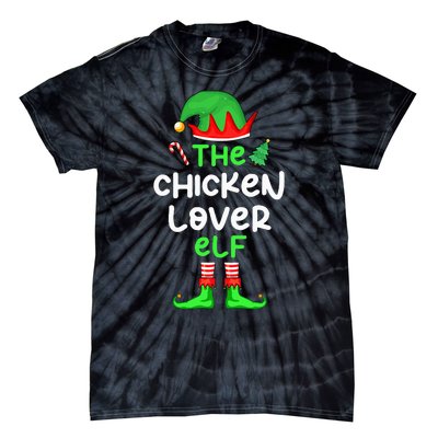 I'm The Chicken Lover Elf Xmas Matching Pajama  Tie-Dye T-Shirt