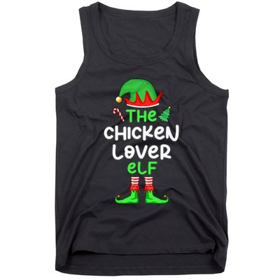 I'm The Chicken Lover Elf Xmas Matching Pajama  Tank Top