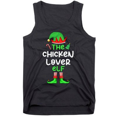 I'm The Chicken Lover Elf Xmas Matching Pajama  Tank Top