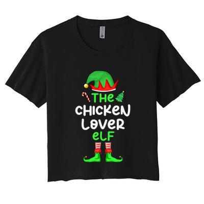 I'm The Chicken Lover Elf Xmas Matching Pajama  Crop Top