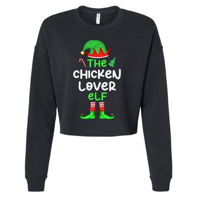 I'm The Chicken Lover Elf Xmas Matching Pajama  Cropped Pullover Crew