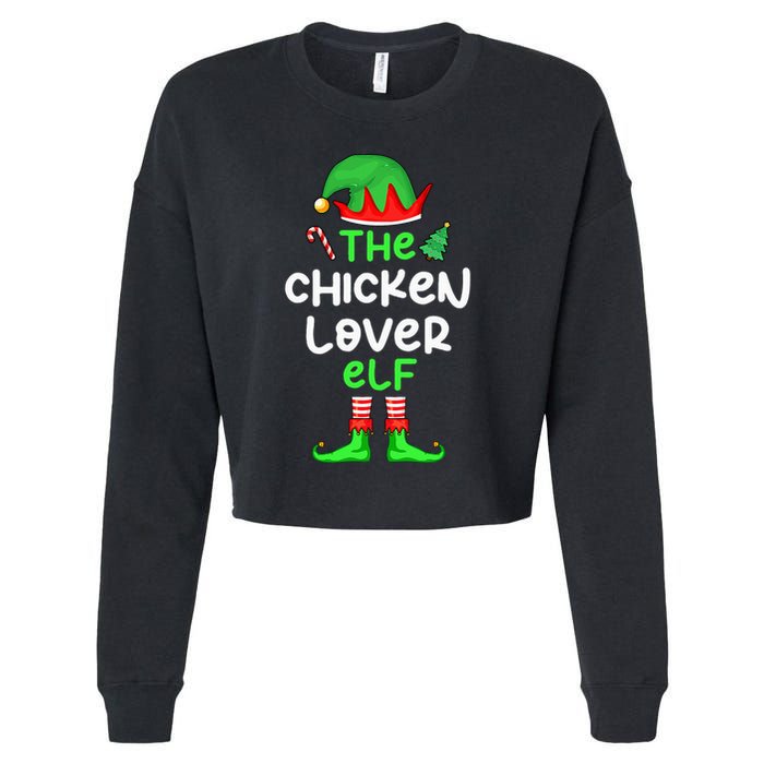 I'm The Chicken Lover Elf Xmas Matching Pajama  Cropped Pullover Crew