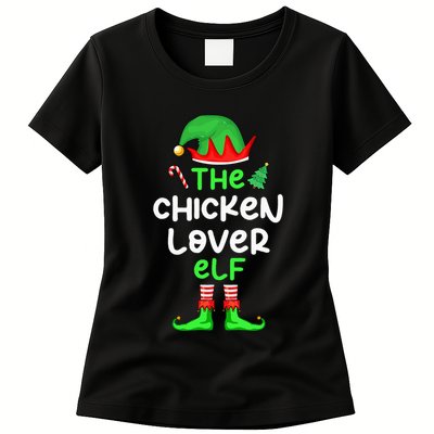 I'm The Chicken Lover Elf Xmas Matching Pajama  Womens T-Shirt