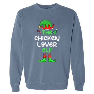 I'm The Chicken Lover Elf Xmas Matching Pajama  Garment-Dyed Sweatshirt