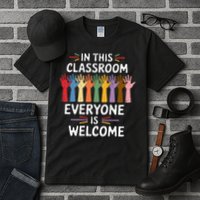 In This Classroom Everyone Is Welcome Colorful Teaching Tall T-Shirt