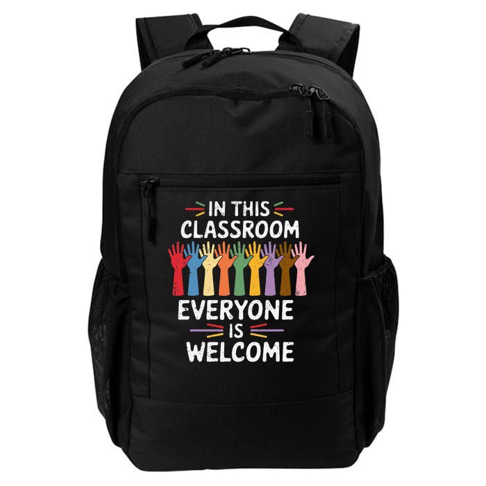 In This Classroom Everyone Is Welcome Colorful Teaching Backpack