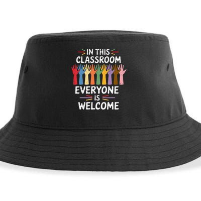 In This Classroom Everyone Is Welcome Colorful Teaching Sustainable Bucket Hat