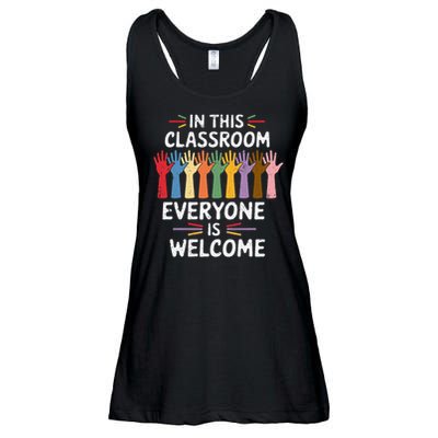 In This Classroom Everyone Is Welcome Colorful Teaching Ladies Essential Flowy Tank