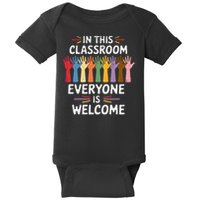 In This Classroom Everyone Is Welcome Colorful Teaching Baby Bodysuit