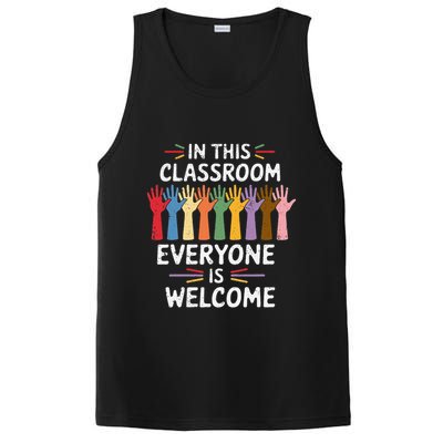 In This Classroom Everyone Is Welcome Colorful Teaching PosiCharge Competitor Tank