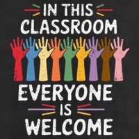 In This Classroom Everyone Is Welcome Colorful Teaching Trucker Hat