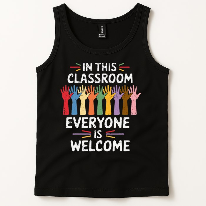 In This Classroom Everyone Is Welcome Colorful Teaching Tank Top