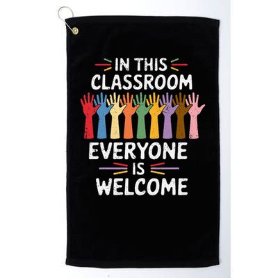 In This Classroom Everyone Is Welcome Colorful Teaching Golf Towel