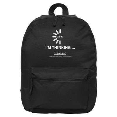 I'm Thinking Cancel Loading Symbol Thinking 16 in Basic Backpack
