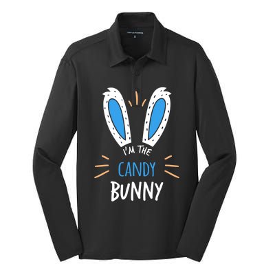 I'm The Candy Bunny Ears Sweets Easter Sunday Gift Silk Touch Performance Long Sleeve Polo