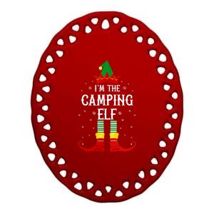 Im The Camping Elf Family Matching Christmas Gift Ceramic Oval Ornament