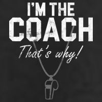 I'm The Coach That's Why Funny Whistle 7 Panel Mesh Trucker Snapback Hat
