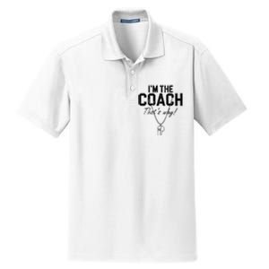 I'm The Coach That's Why Funny Whistle Dry Zone Grid Polo