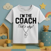 I'm The Coach That's Why Funny Whistle Toddler T-Shirt