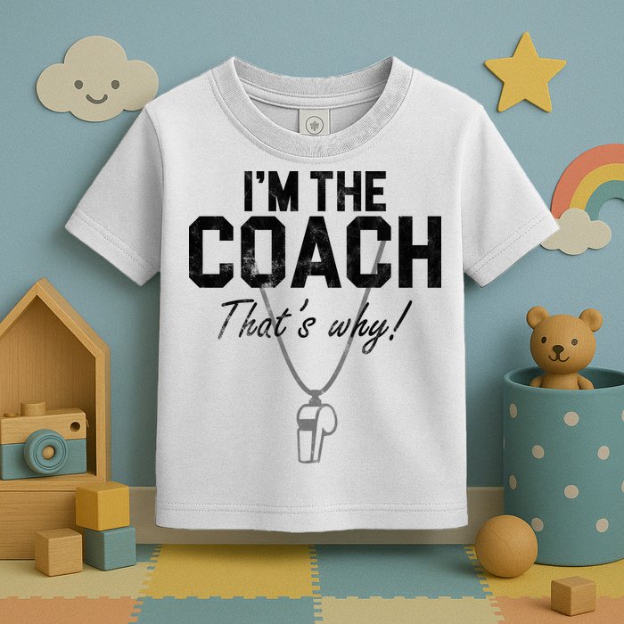 I'm The Coach That's Why Funny Whistle Toddler T-Shirt