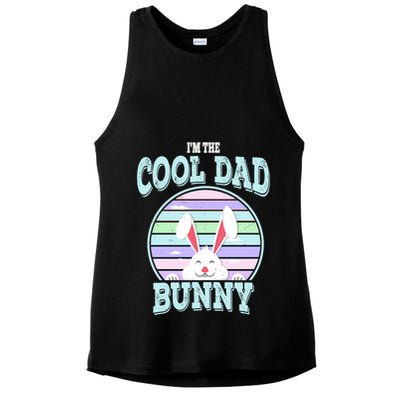 I'm The Cool Dad Bunny Matching Family Easter Sunday Gift Ladies PosiCharge Tri-Blend Wicking Tank