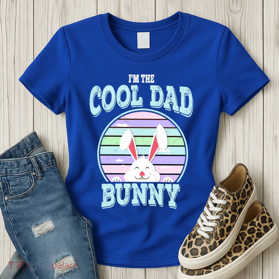 I'm The Cool Dad Bunny Matching Family Easter Sunday Gift Womens T-Shirt