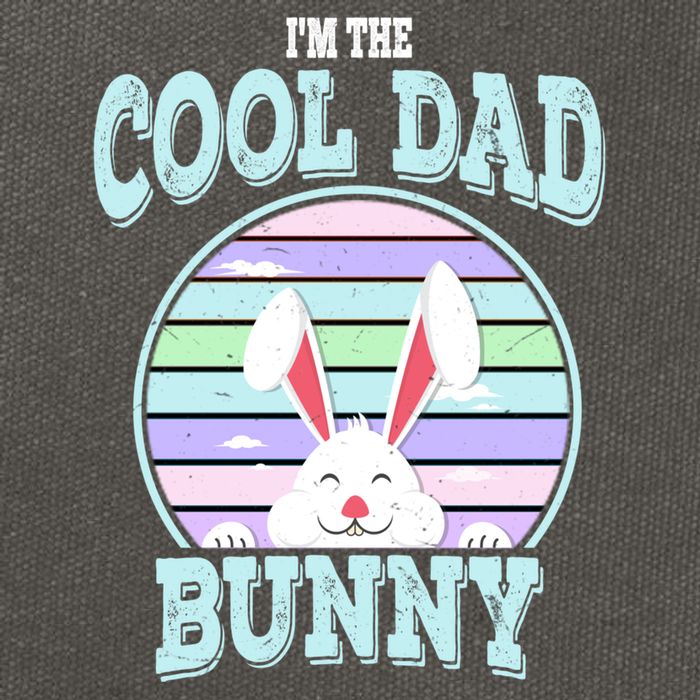 I'm The Cool Dad Bunny Matching Family Easter Sunday Gift Cotton Canvas Backpack