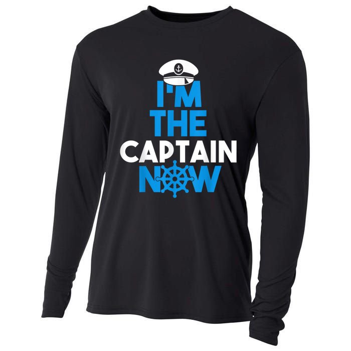 I'm The Captain Now Cool Funny Boating For Boat Lovers Cooling Performance Long Sleeve Crew