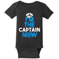 I'm The Captain Now Cool Funny Boating For Boat Lovers Baby Bodysuit