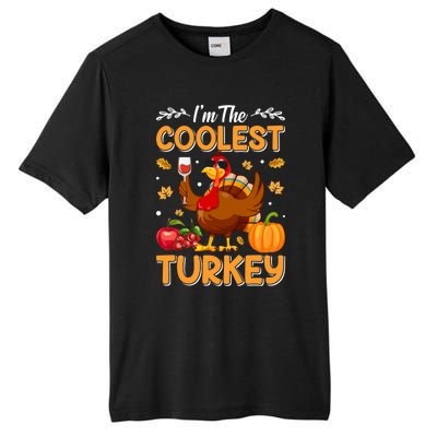 Im The Coolest Turkey In Town Illustration Graphic Designs Gift Tall Fusion ChromaSoft Performance T-Shirt