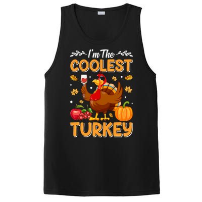 Im The Coolest Turkey In Town Illustration Graphic Designs Gift PosiCharge Competitor Tank