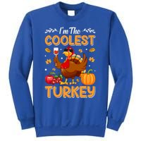 Im The Coolest Turkey In Town Illustration Graphic Designs Gift Sweatshirt