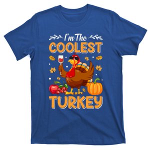 Im The Coolest Turkey In Town Illustration Graphic Designs Gift T-Shirt