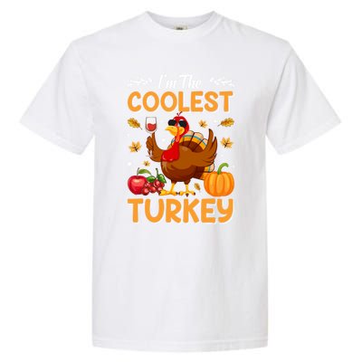 Im The Coolest Turkey In Town Illustration Graphic Designs Gift Garment-Dyed Heavyweight T-Shirt