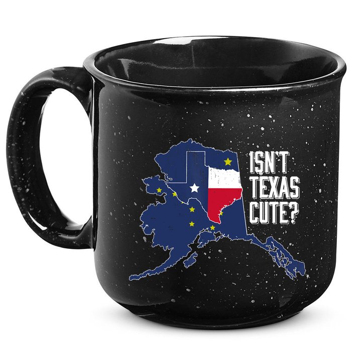 Isnt Texas Cute Alaska Home AK State Design 15oz Campfire Ceramic Mug