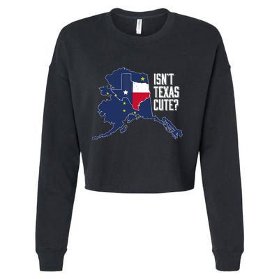 Isnt Texas Cute Alaska Home AK State Design Cropped Pullover Crew