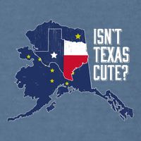 Isnt Texas Cute Alaska Home AK State Design Garment-Dyed Sweatshirt
