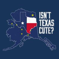 Isnt Texas Cute Alaska Home AK State Design Button