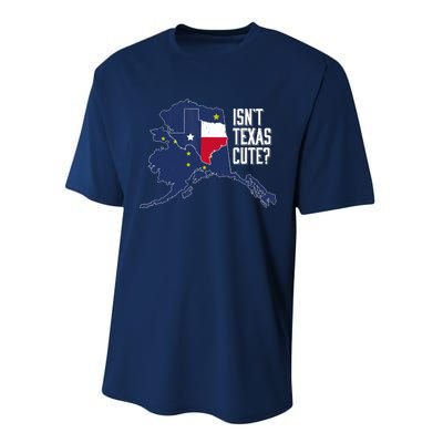 Isnt Texas Cute Alaska Home AK State Design Performance Sprint T-Shirt