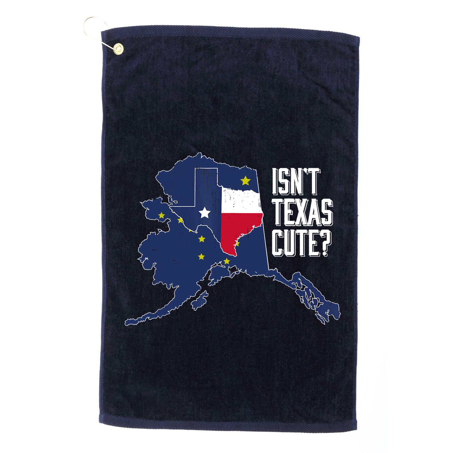 Isnt Texas Cute Alaska Home AK State Design Golf Towel