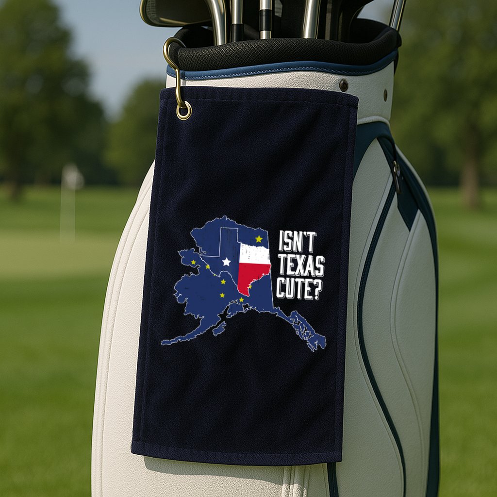Isnt Texas Cute Alaska Home AK State Design Golf Towel