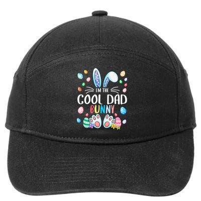 I'm The Cool Dad Bunny Ears Easter Day Family Matching Funny Gift 7-Panel Snapback Hat